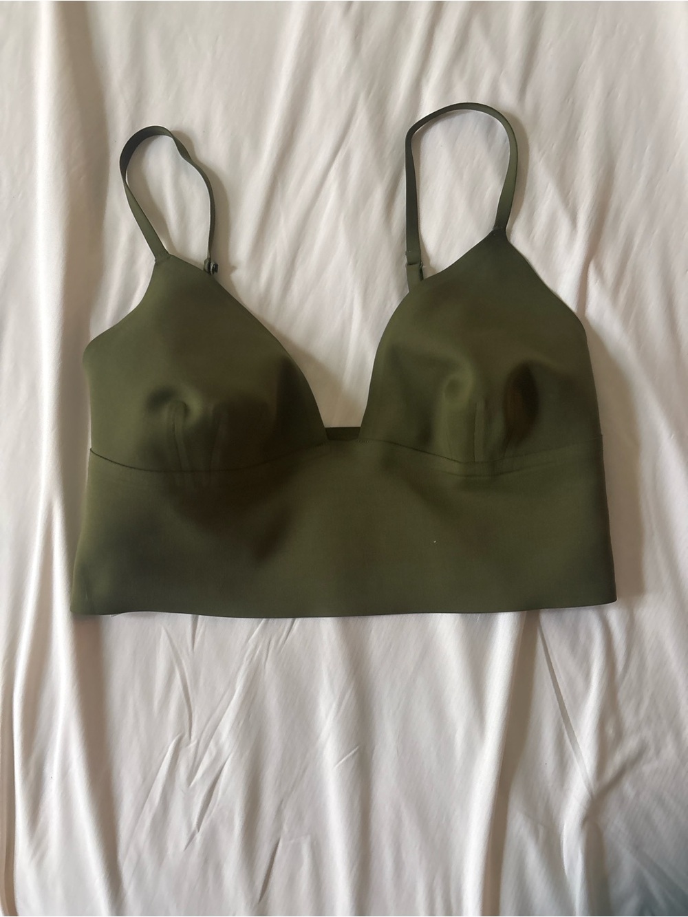 Free people Olive Green Longline Bralette